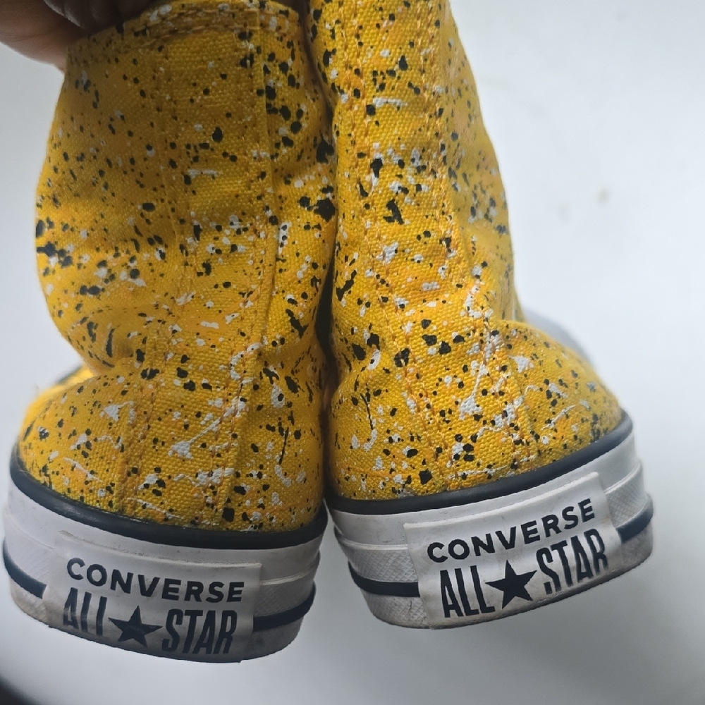 Converse Yellow Speckled High-Tops - Picture 6 of 7